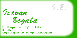 istvan begala business card